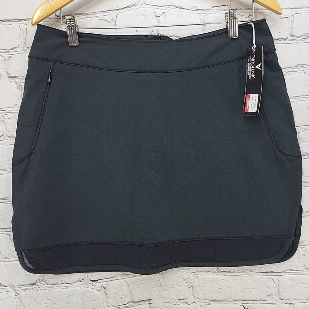 Antiqua Embrace Athletic Skort Womens Sz 8 Black New‎ with Tags
